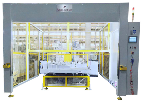 Double Robots Edge Folding Machine Automatyczna owijarka Dwie stacje Panel przycinania