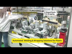 Maszyna do oklejania i owijania listew z tworzywa sztucznego w kształcie litery U